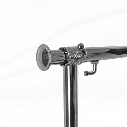 Portant vêtements professionnel métal chromé 70 kg sur roulettes