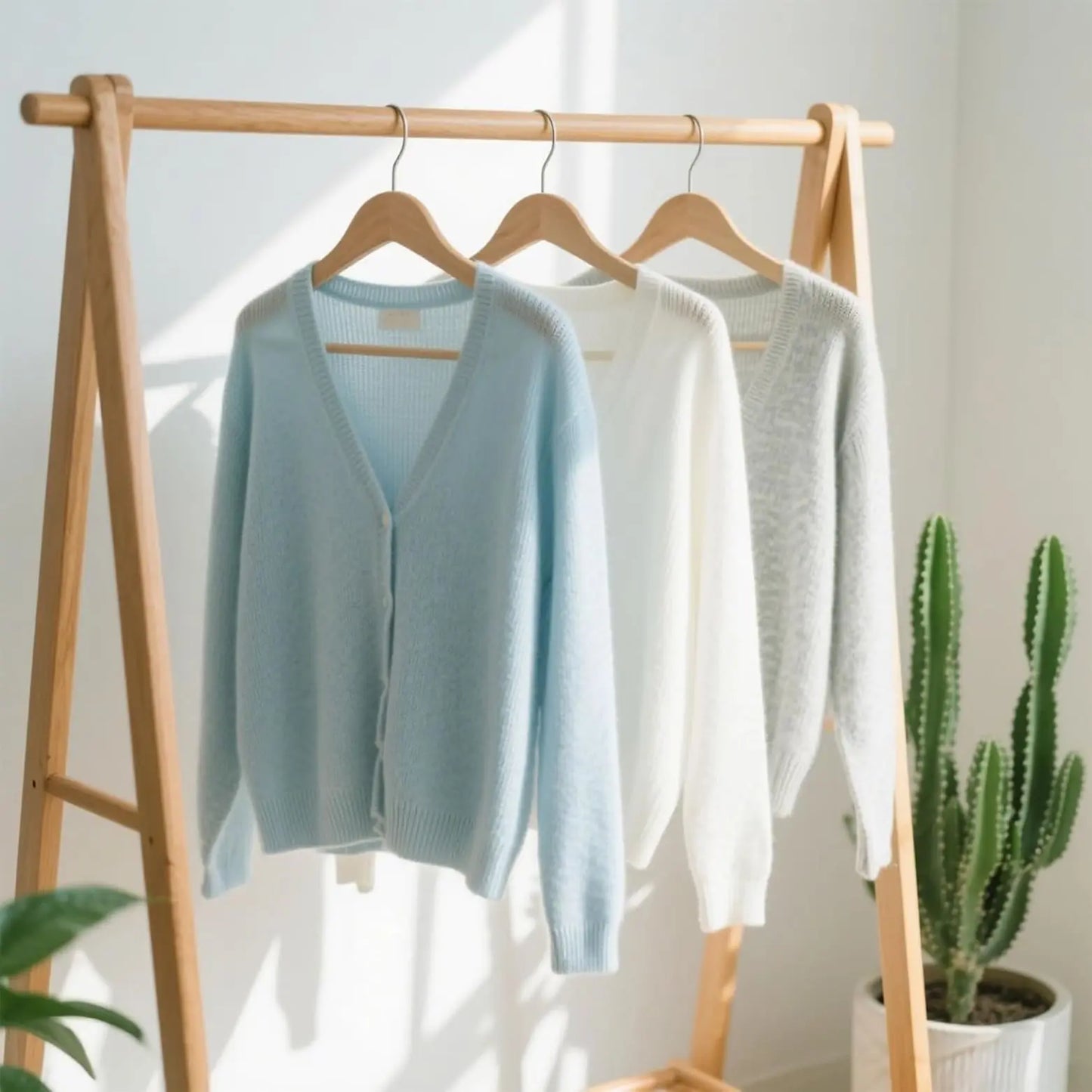 Cintres bois classiques 44 cm avec barre pantalon