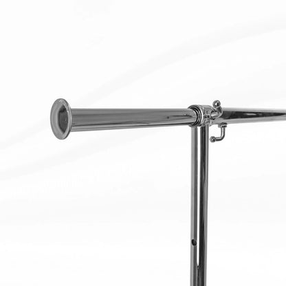 Portant vêtements professionnel métal chromé 70 kg sur roulettes