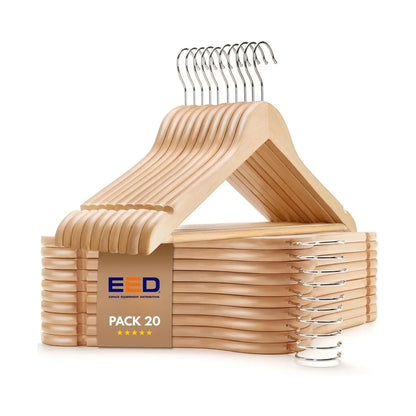 Cintres bois classiques 44 cm avec barre pantalon