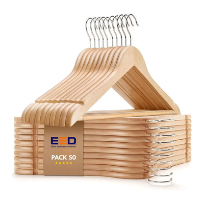 Cintres bois classiques 44 cm avec barre pantalon