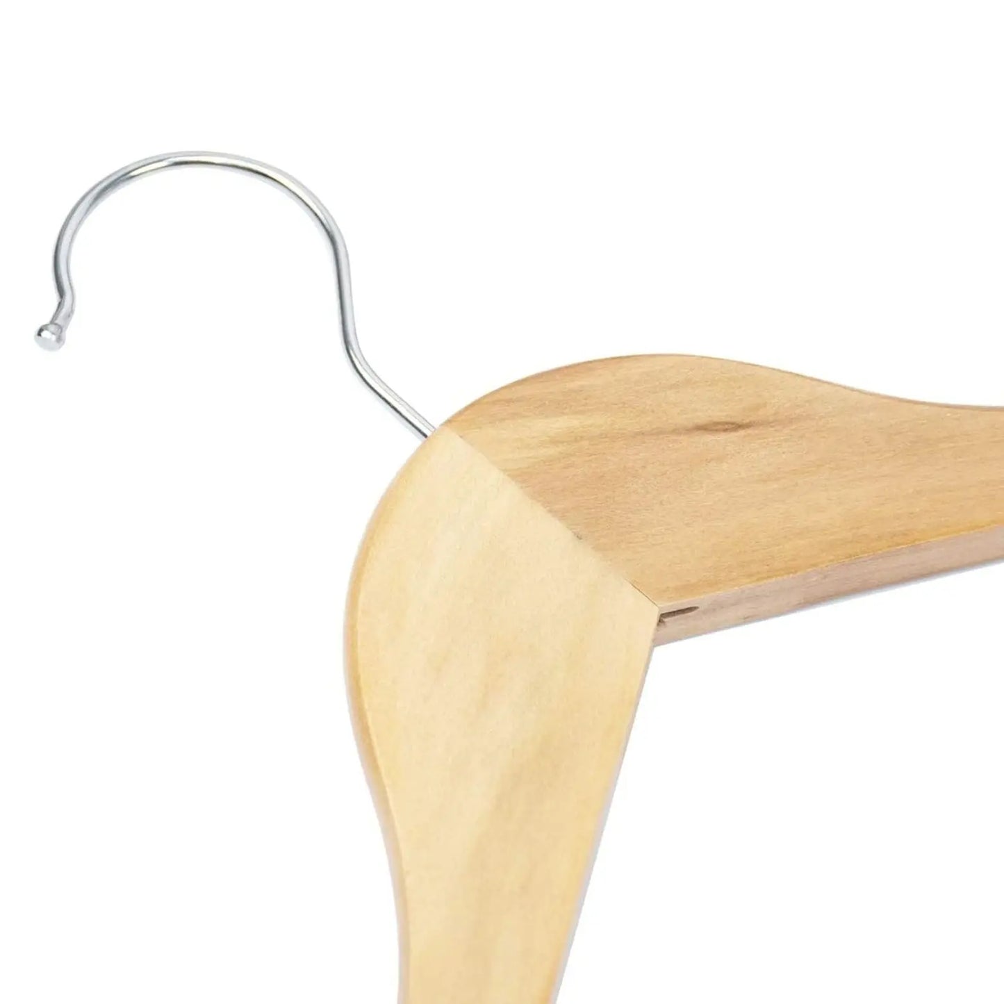 Cintres bois 44 cm avec pinces métal réglables – Spéciaux jupes et pantalons