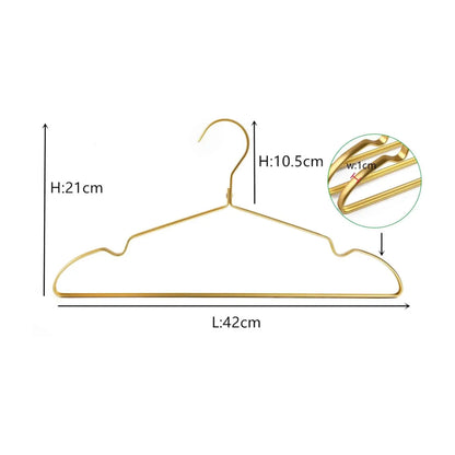 Cintres aluminium doré anti-rouille 42 cm – Épaules larges pour vestes