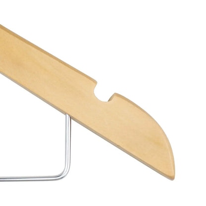 Cintres bois 44 cm avec pinces métal réglables – Spéciaux jupes et pantalons