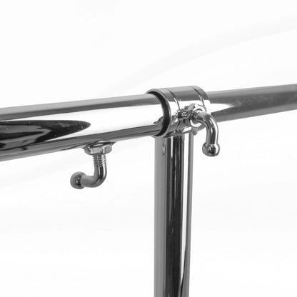 Portant vêtements professionnel métal chromé 70 kg sur roulettes