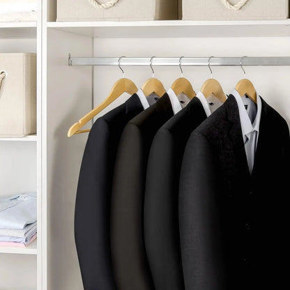 Cintres bois classiques 44 cm avec barre pantalon